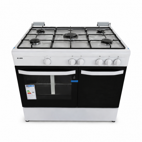 KONEN KCO90BLANCAPORTAMIS COCINA DE GAS 5 FUEGOS