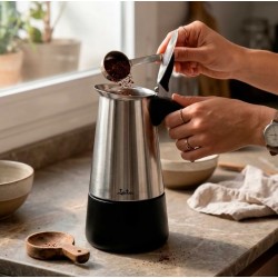 JATA HCAF2254 CAFETERA INDUCCIÓN 4 TAZAS ACERO INOX