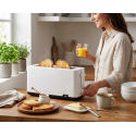BRAUN TOSTADOR HT1110WH RANURA LARGA, 1000W Y 8 NIVELES DE TOSTADO